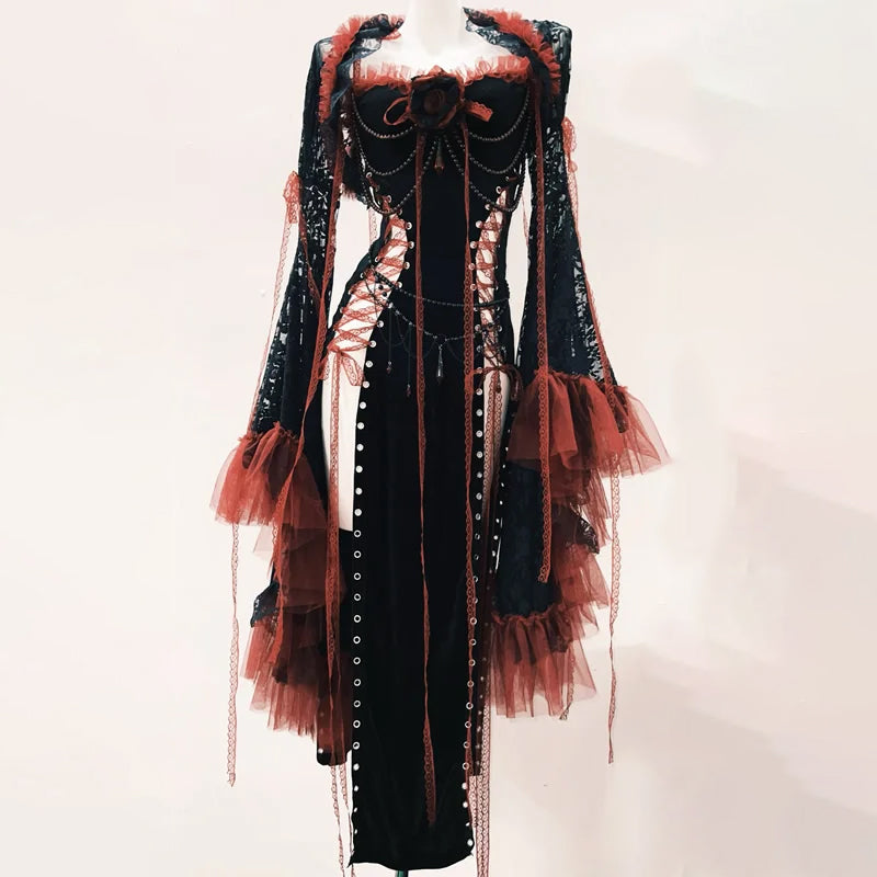 Off-The-Shoulder Beaded Appliqued Maxi Dresses with Slit Sage main image 0