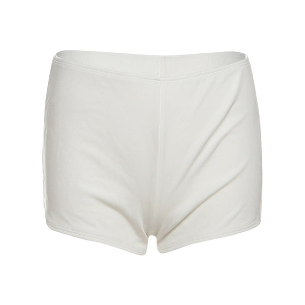 Solid low rise short pant