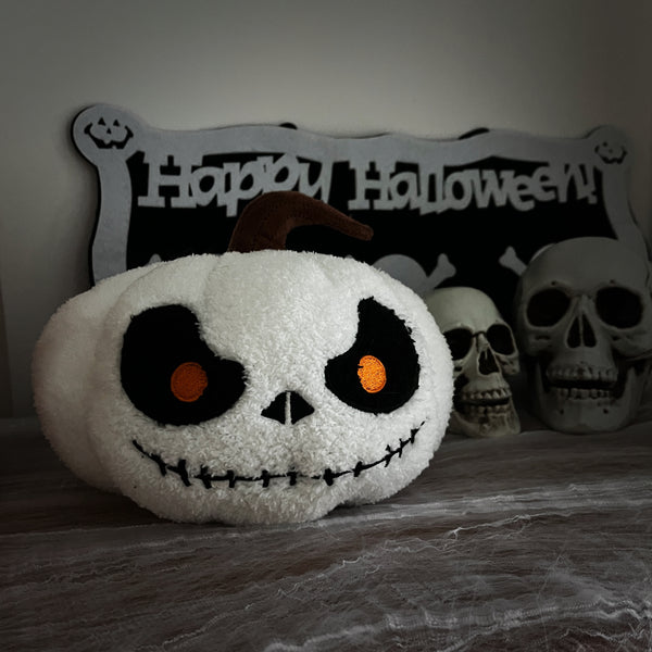 Halloween White Evil Pumpkin Plush Toy