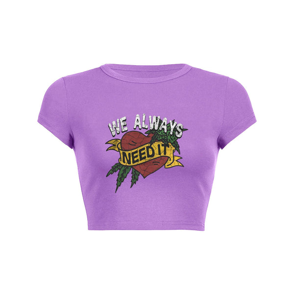 Essential Love Graphic Crop Top Baby Tee