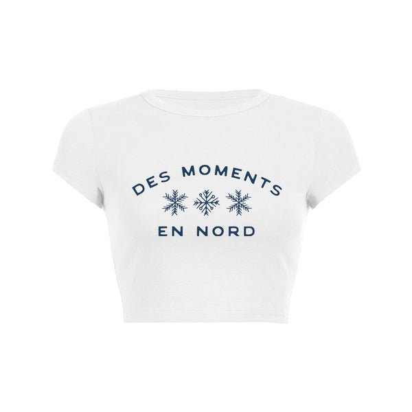 Snowflake Charm Crop Top Baby Tee