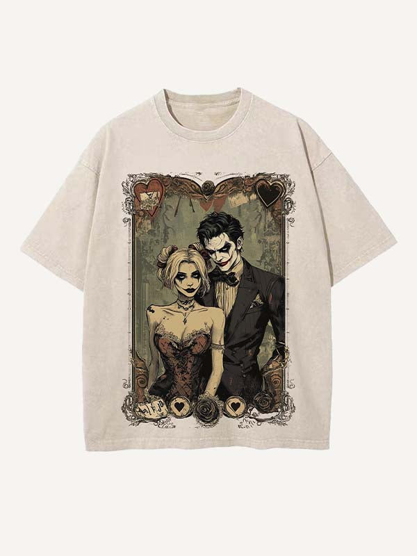 Romantic Heart Frame Graphic Vintage T-Shirt