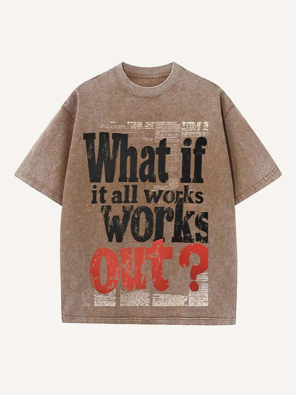 Motivational Text Graphic Vintage T-Shirt