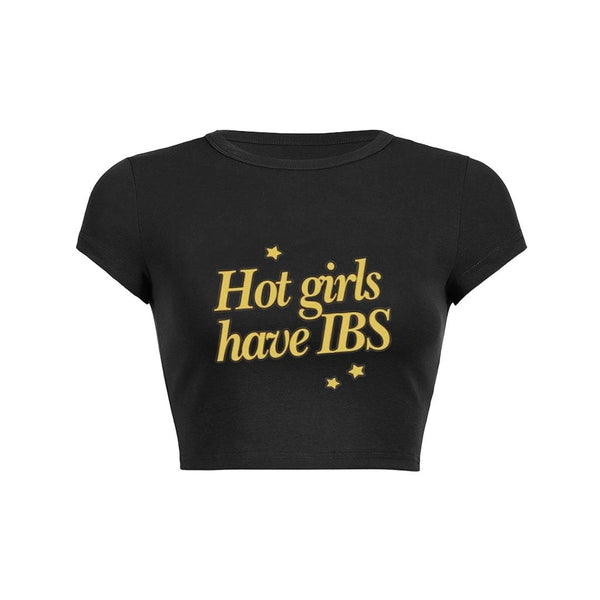 Hot Girls Have IBS Y2K Baby Tee