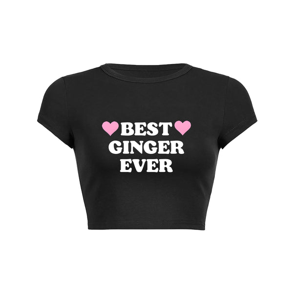 Ginger Pride Cute Heart Crop Top Baby Tee