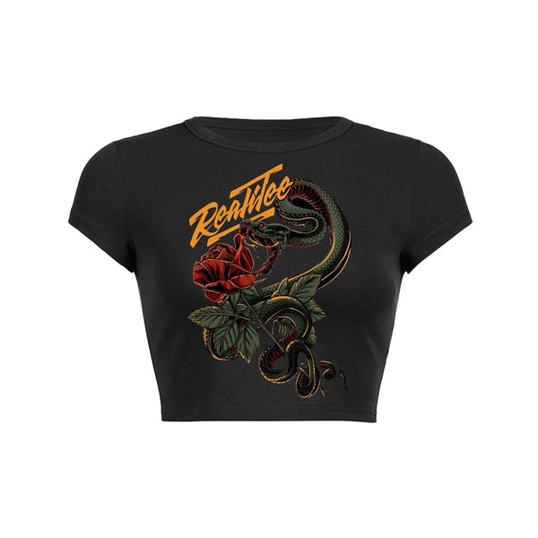 Snake and Rose Real Vice Crop Top Baby Tee