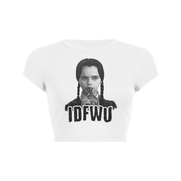 IDFWU Wednesday Crop Top Baby Tee