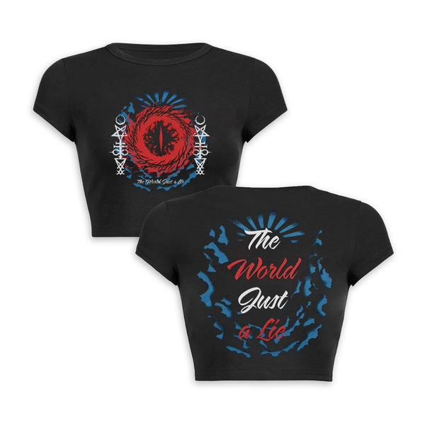 World of Lies Crop Top Baby Tee