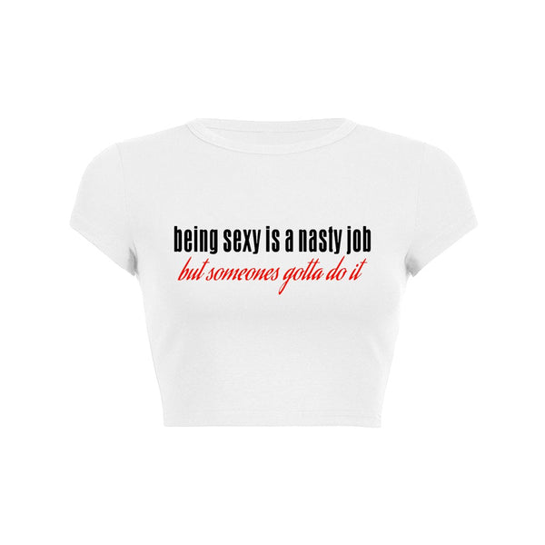 Sexy Duty Crop Top Baby Tee