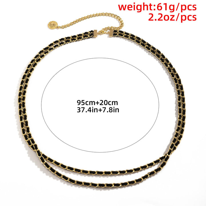 Contrast Chain Design Stitch Contrast Waist Chain Grunge | MudSweet – MUDSWEET