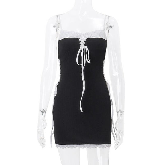 Lace Patchwork Cami Mini Dress main image 0